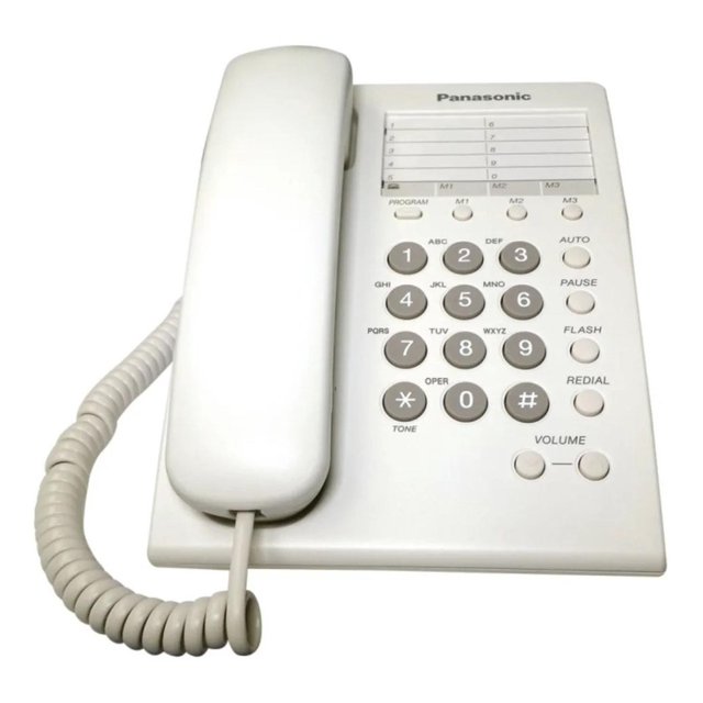 Teléfono Alámbrico Panasonic KX-TS550MEW Oficina Casa Blanco