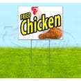 thumbnail image 1 of Fried Chicken (18" x 24") Yard Sign, Includes Metal Step Stake, 1 of 6