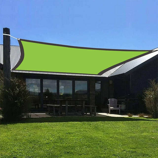 Xihbxyly Toldo Vela, 95 % de Protección Solar, Tejido Hdpe Verde, Transpirable, para Patio, Jardín, Piscina y Barbacoa, Fácil Instalación, Rectangular, 3 X 4 M