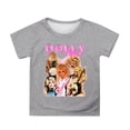 thumbnail image 3 of Oceanwell Toddler Kids Boys Girls Dolly Shirts Country Music Legend T-Shirt Crewneck Short Sleeve Casual Tops Shirts Blouse Black 3-4 Years,12-13 Years,Grey, 3 of 3