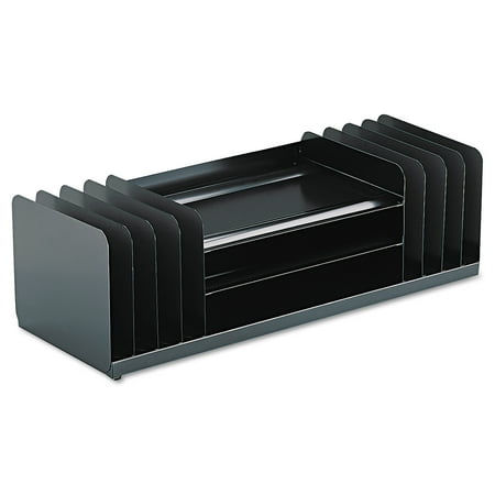 SteelMaster Jumbo Organizer for Large Forms, 11 Sections, Steel, 30 x 11 x 8 1/8, Black