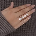 thumbnail image 2 of Cora Jewellery 1.68CT Bezel set Oval Moissanite Enagagement Ring for Women, 10K Rose Gold, 2 of 8