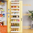 thumbnail image 2 of White Over The Door Pantry Organizer, Pantry Organization And Storage, Metal Hanging Spice Rack Shelves Door, Home & Kitchen Essentials, Laundry Room Bathroom Organization, 2 of 6