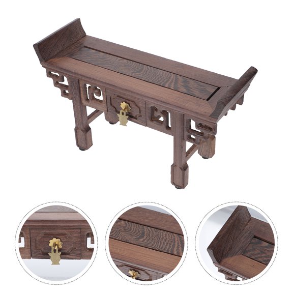 Coffee Synthetic Display Stand for Crafts and Ornaments with Stable Base for Home Decor