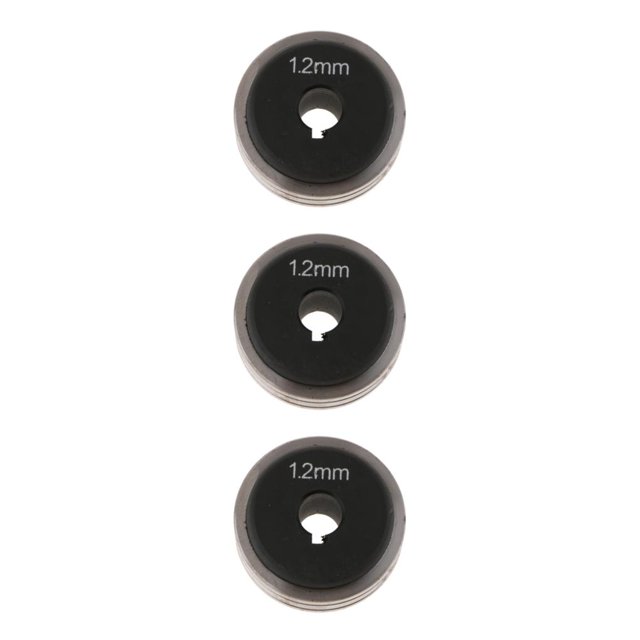 maskred Rouleau d'Alimentation de Roulement à Billes en Acier Pièces de Fil Mig Rouleau d'Entraînement Argent Noir 1.2-1.4 3Set