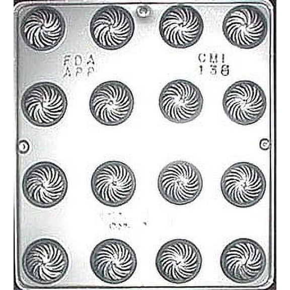 135 Swirl Mint Piece Chocolate Candy Mold