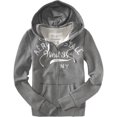 thumbnail image 1 of Aeropostale Sudadera con capucha y cremallera frontal para mujer, gris, XS, 1 of 1