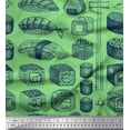 thumbnail image 1 of Soimoi Cotton Duck Fabric Grains & Fish Food Print Fabric by Yard 42 Inch Wide, 1 of 1