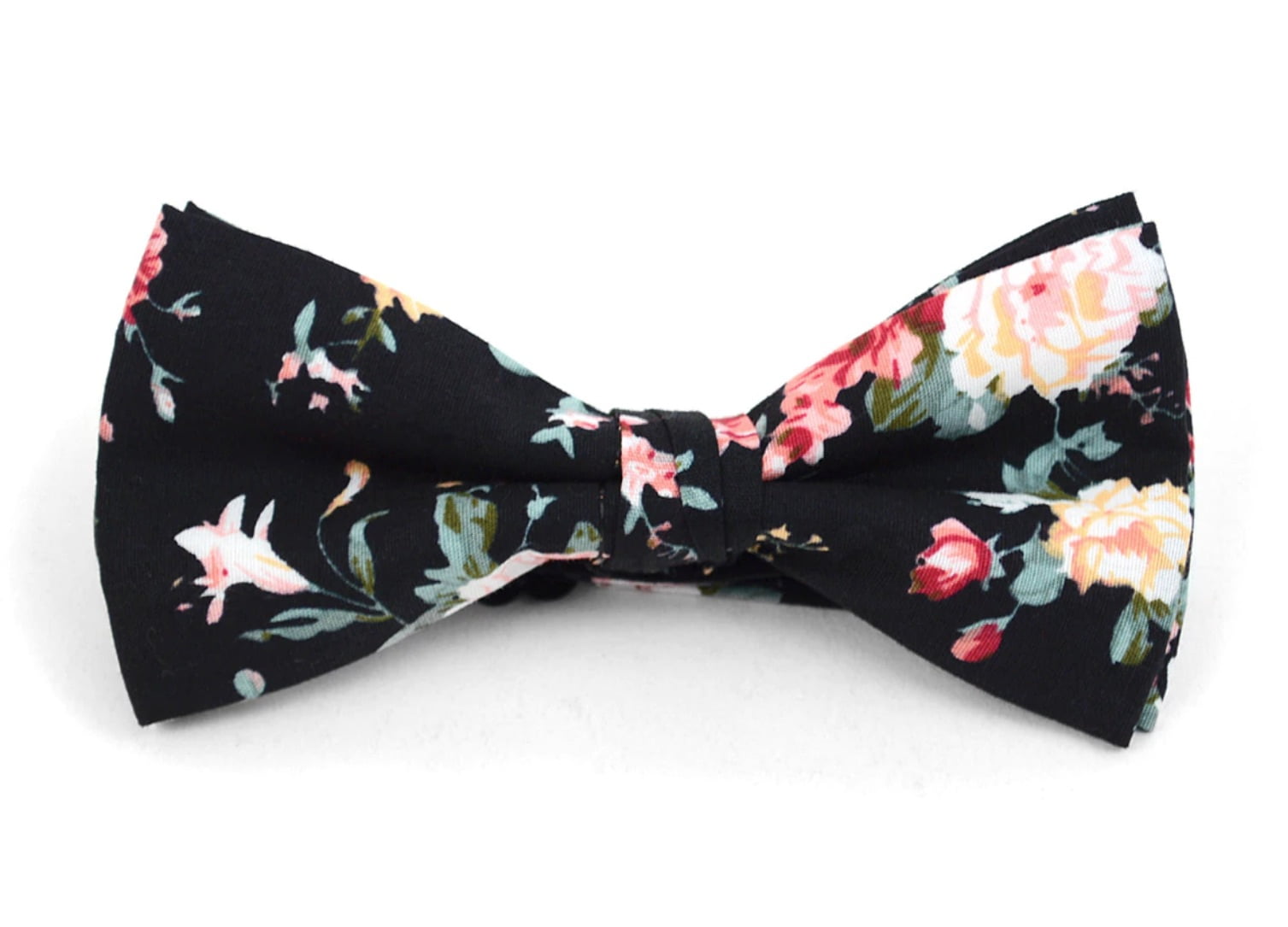 Urban-Peacock Men's Cotton Banded Bow Tie with Gift Box - Floral ...