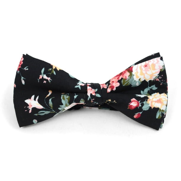 Urban-Peacock Men's Cotton Banded Bow Tie with Gift Box - Floral ...