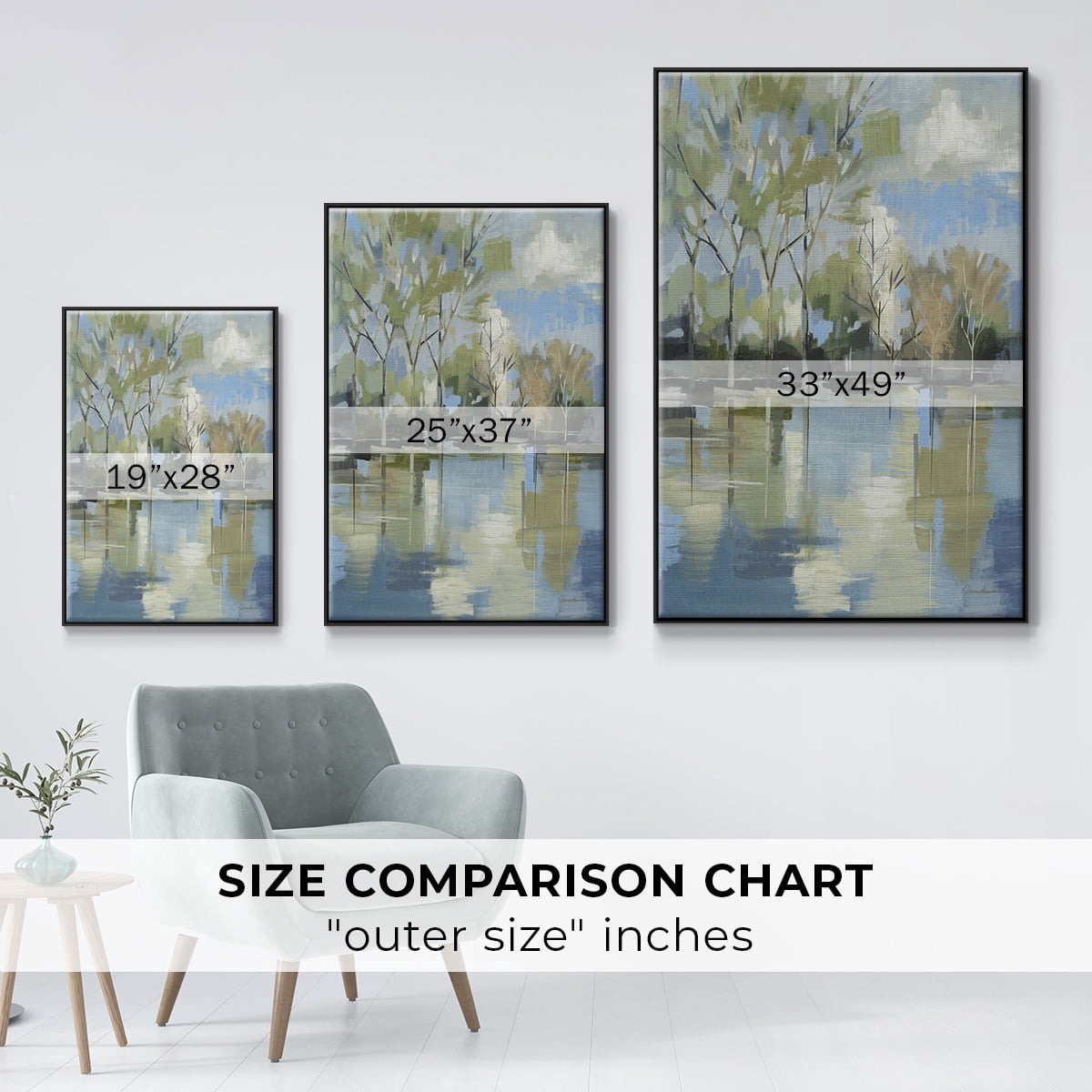 Enchanted Forest II Framed Premium Gallery Wrapped Canvas - Ready to Hang - 27 x 41 - Black Floating Frame