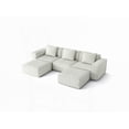 thumbnail image 6 of Modern Simple Fabric Three-Seat Sofa 118-inch with Soft Cushions, 6 of 8