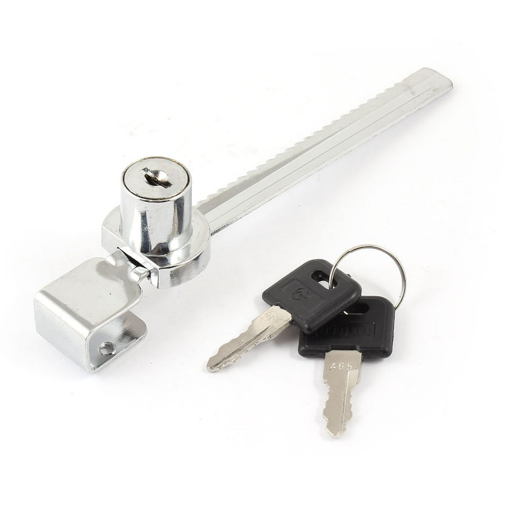 Sliding Door Lock with keys 12mm Glass Replacement Metal Silver
