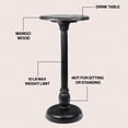 thumbnail image 2 of JONATHAN Y Leopold 24.5" Cottage Designer Mango Wood Pedestal Round Drink Table and Decorative End Table, Black, END3006C, 2 of 5
