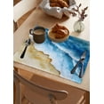 thumbnail image 6 of Summer Beach Blue Waves Placemats Set of 4,Wipeable Washable Table Mats for Dining Tables,Summer Coastal Seaside Place Mats for Kitchen Event Party Tabletop Decor, 6 of 7