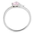 thumbnail image 4 of Rings for Women Silver 316L Stainless Steel DA384 - AAA Grade Cubic Zirconia in Rose, 4 of 6
