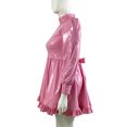 thumbnail image 2 of Plus Size Puff Short Sleeve Sweet Dress Sissy High Waist Swing Pleatd Mini Dress Halloween Party Cosplay Maid Dress with Ruffles, 2 of 5