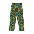 thumbnail image 5 of Goofa Sunflowers Printed Soft Pajama Pants for Men, Wide Leg Comfy Casual Lounge Yoga Pants-Medium, 5 of 9