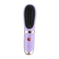 thumbnail image 3 of Plancha de pelo inalámbrica para peinado, peine caliente eléctrico recargable, peine alisador de pelo calentado para viajes de salón de niñas púrpura, 3 of 8