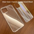 thumbnail image 3 of Phone Case Compatible for iPhone 14 Plus, Clear Case Slim Cover with Colorful Aurora Reflection Insert Sheet Cute Decoration Film for Women Girls, 3 of 10