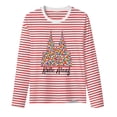 thumbnail image 4 of Womens Tops Long Sleeve T Shirts Striped Carnival T Shirt Colorful Festival Graphic Tee Casual Top For Party Celebration Fashion Clothes, 4 of 4