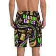 thumbnail image 2 of Balery Mardi Gras3 Men's Cotton Knit Pajama Shorts Waistband & Pockets,Short Pajama Pants-XX-Large, 2 of 8
