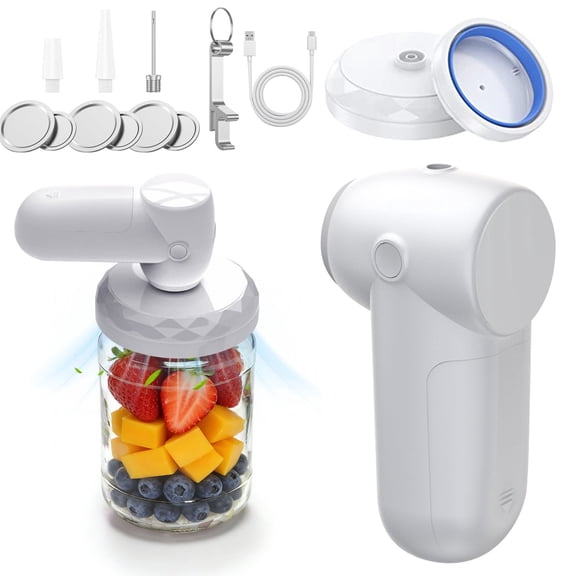 Electric Mason Jar Vacuum Sealer Kit, Automatic Jar Sealer for Wide and Regular Mouth Mason Jars, Portable Cordless Vacuum Sealer for Canning and Food Storage