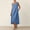 Blue, variant on Conservative Dress 2026 Solid Color Sleeveless V Neck Long Summer Dresses for Women with Pockets Pleated Regular Fit for Lounge and Relax White S