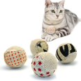 thumbnail image 2 of 1 Pcs Ball Cat Toy Interactive Cat Toys Play Chewing Rattle Scratch Catch Pet Kitten Cat Exercise Toy Balls(style Random) 1pcs random, 2 of 6