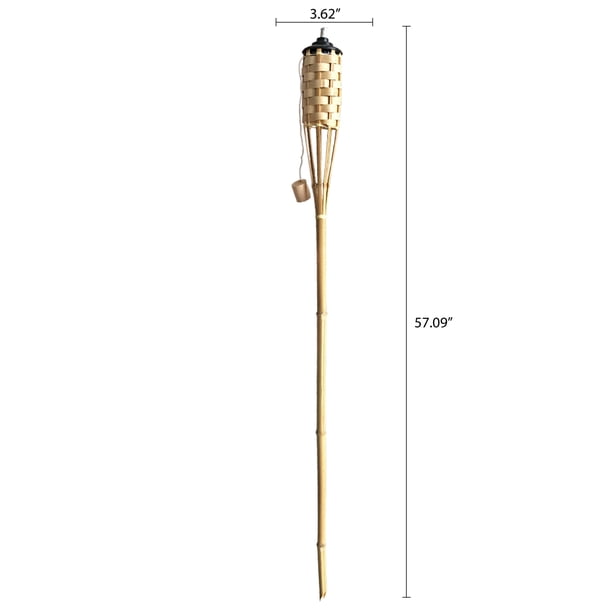 Mainstays 57 inch Bamboo Lawn Garden Yard Torch with Fiberglass