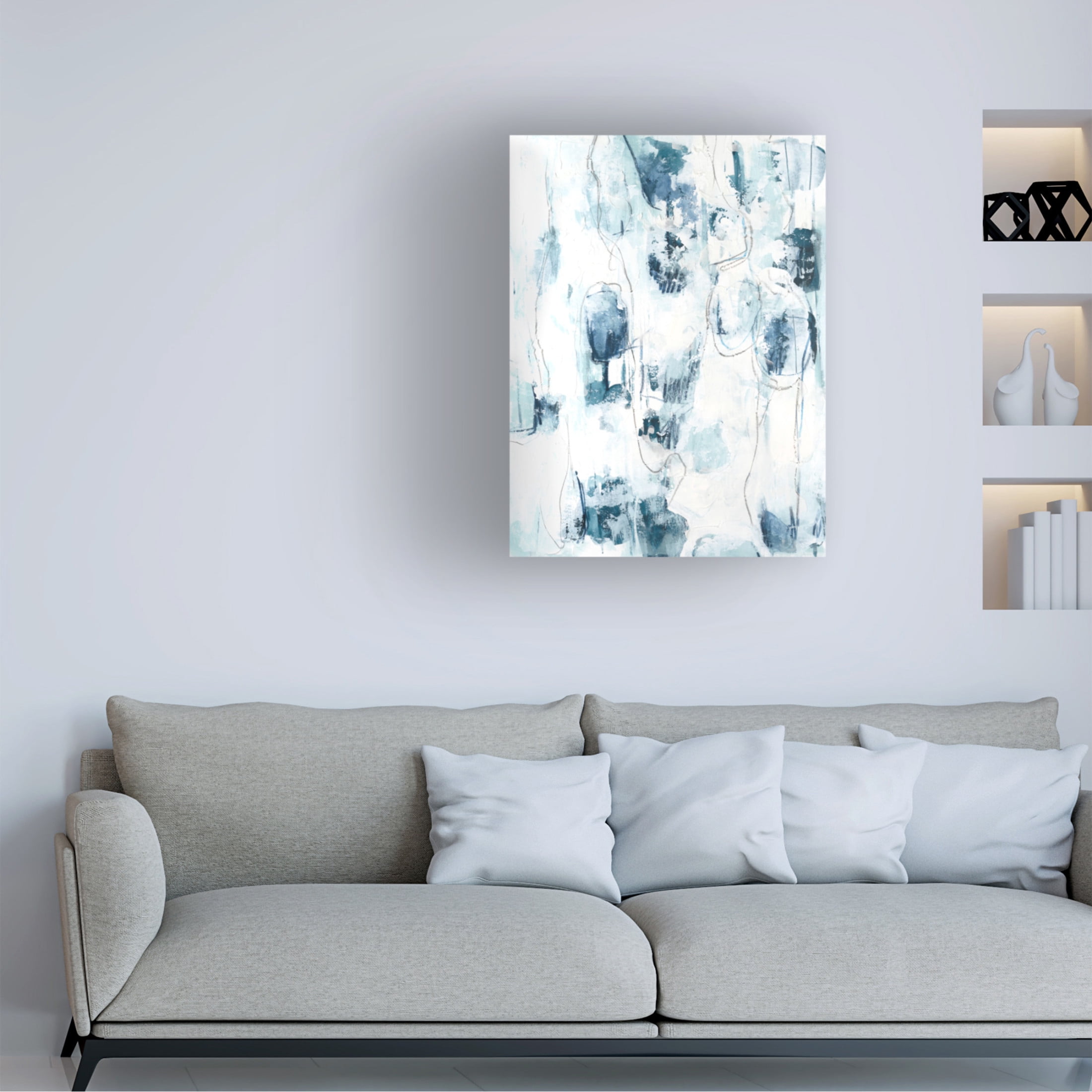 Canvas Wall Art - June Erica Vess 'Sea Silk IV' Wall Art for Living Room, Bedroom, or Office Décor by Trademark Fine Art - 35 x 47 Inches