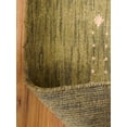thumbnail image 5 of Rugsotic Carpets Hand Knotted Wool Area Rug 3'x5' Green Contemporary Rectangle Indoor Rug for Living Room, Bedroom Antimicrobial L00530, 5 of 6
