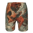 thumbnail image 3 of Logiee Gigantic Skull In Clouds Print Mens Swim Trunks Quick Dry Board Shorts,Breathable Hawaii Beach Shorts Swimwear Bathing Suits-3X-Large, 3 of 6