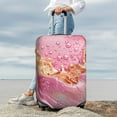 thumbnail image 7 of Hirioo Abstract Pink Gold Splash for Elasticity Suitcase Cover (No luggage Included) Durable Luggage Protector Fits 18-32 Inch Luggage-Large, 7 of 7