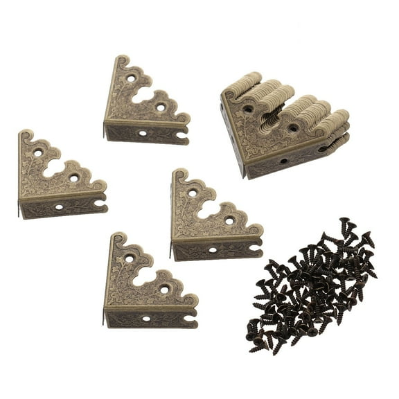 GOOHOCHY  20 Pcs Cabinet Door Corner Vintage Protectors Elegant