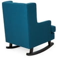 thumbnail image 5 of Best Choice Products Rocking Accent Chair, Tufted Upholstered Wingback for Home, Nursery w/ Wood Frame - Blue Teal, 5 of 7