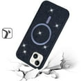 thumbnail image 6 of For Apple iPhone 16 (6.1") Diamond Sparkly Bling Design Rhinestone Hybrid Skin TPU PC with Magnetic Circle MagSafe Compatible Cover ,Xpm Phone Case [ Blue ], 6 of 8