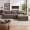 Dark Camel, variant on Vanress 96 Inch Modular Sectional Couches for Living Room, Modern Boneless Sofa, Upholstered Deep Seat Cloud Couch, Corduroy Comfy L-Shape Sofas Couches, No Assembly, Black (Left Facing Chaise)