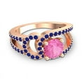 thumbnail image 3 of 2.50 Ct Beautiful Round Cut Pink Sapphire & Blue Sapphire Gemstone Wedding Ring for Ladies Solid 18K Rose Gold Size 8 by Diamond-Capitals, 3 of 8