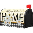 thumbnail image 3 of Welcome to Our Home Summer Mailbox Covers Magnetic Standard Size 21" x 18" Summer Daisy Floral Magnetic Mailbox Covers Bumble Bee Decorative Mailbox Cover Post Letter Box Wrap Outdoor Decoration, 3 of 6