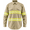 Khaki, variant on Premium High Visibility Hi Vis Reflective Safety Work Shirts - Full Sleeve (X-Large, Dark Grey)