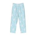 thumbnail image 6 of Uemuo Cute Bunny Pattern Men's Wide Leg Palazzo Lounge Pants with Pockets Light Weight Loose Comfy Casual Pajama Pants-X-Large, 6 of 9