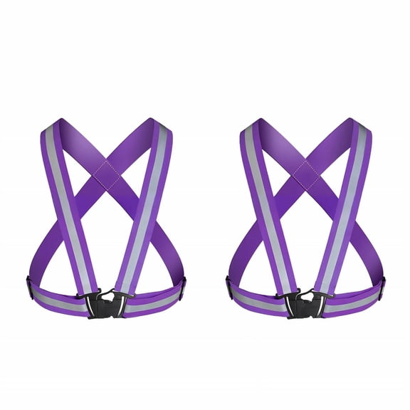 GASTROPOD Safety Vest 4cm Stretchable Waistband Adjustable POM Buckle for Night Jogging Reflective Vest for Running and Reflective Running Gear,Purple
