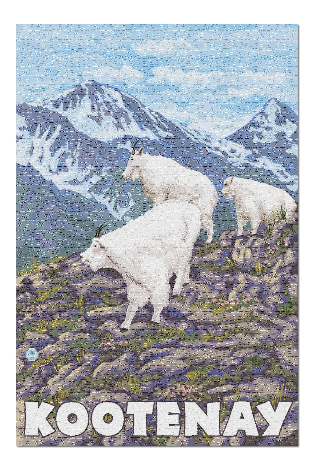 Kootenay, Canada - Mountain Goat Family (20x30 Premium ...