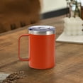 thumbnail image 4 of Stainless Steel Coffee Mug, Insulated Travel Mug, Thermal Coffee Cup with Lid for Hot and Cold Drinks, Portable Outdoor Mug with Comfortable Handle, Durable Double Layer Design, 4 of 7