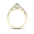 thumbnail image 3 of 1/2Ct TDW Diamond 14k Yellow Gold Halo Engagement Ring, 3 of 4
