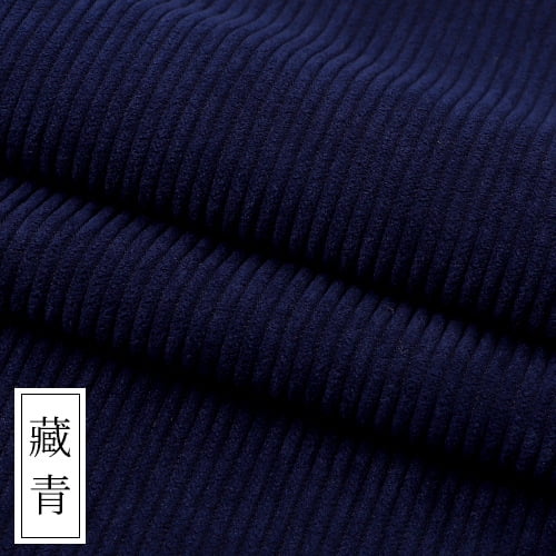 Namzi Solid Corduroy Fabric 1 Yard DIY Sewing Craft Fabric for Coat Shirt Dress, Upholstery Corduroy for Sofa Cushion Home Decor,Dark Blue