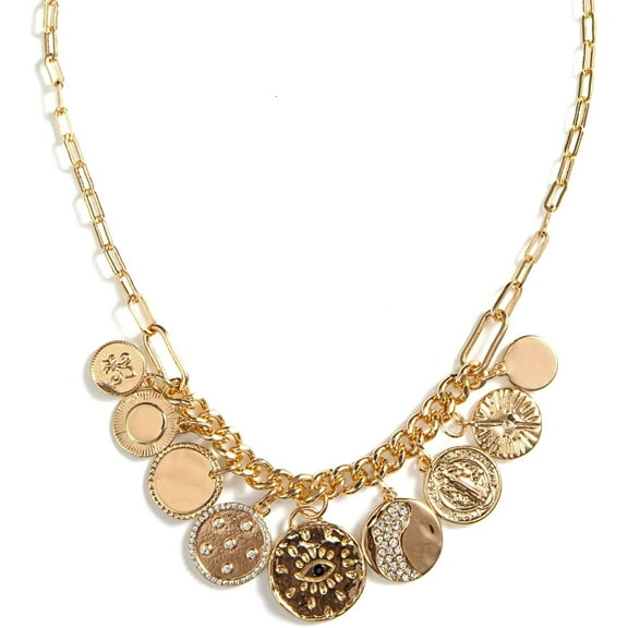 New style mysticism coin embossed small pendant necklace for women