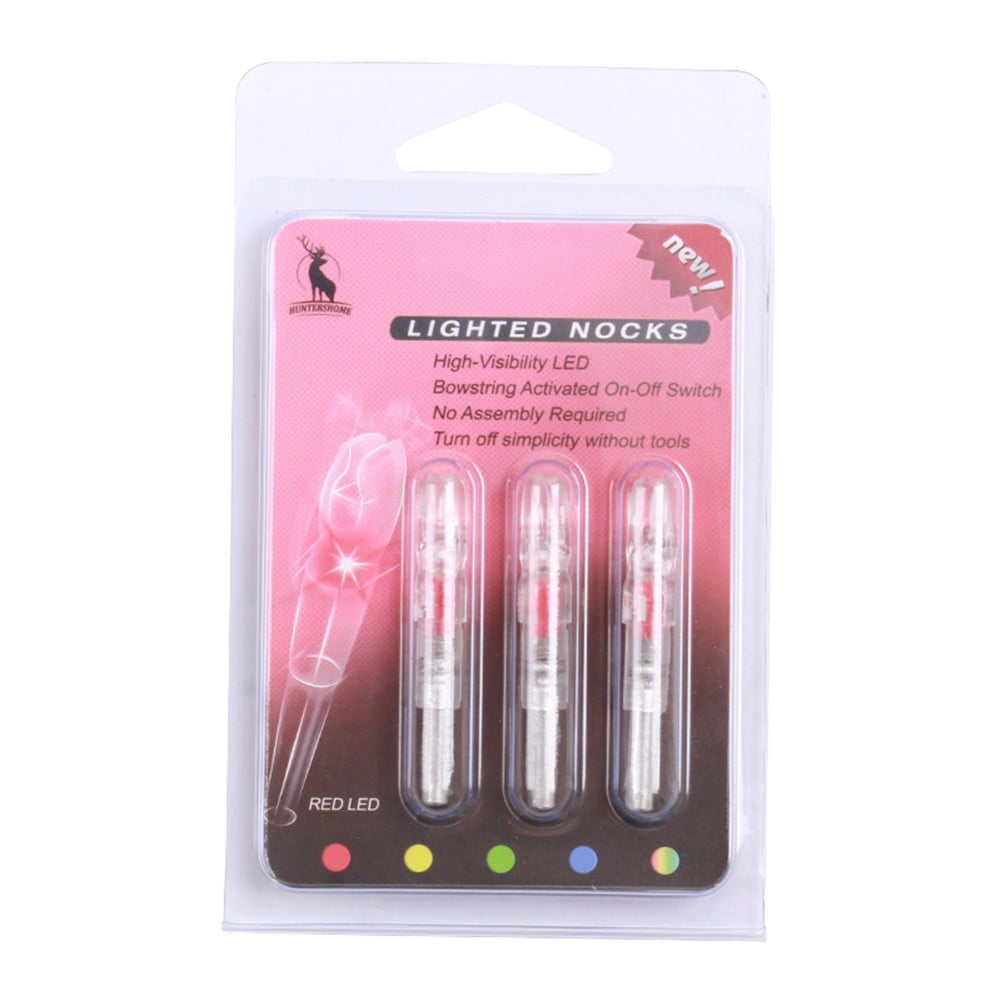 Yannee 3 Pcs Lighted Nocks, Archery Automatically LED Lighted Arrow Nocks Tail Glowing Arrow