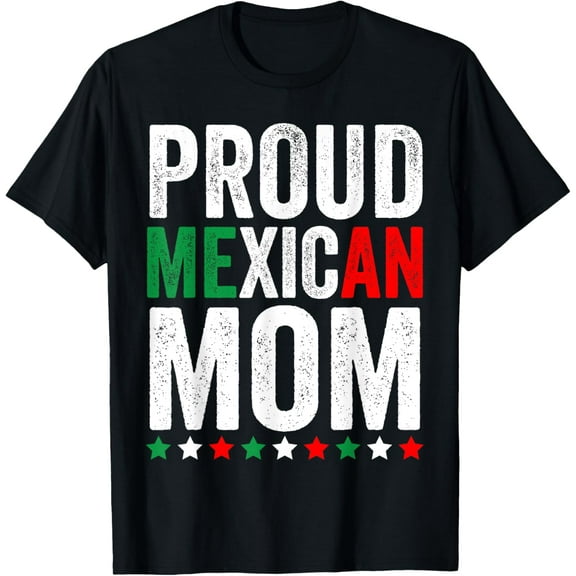 Proud Mexican Mom Mexican Independence Day 2025 T-Shirt100% cotton short-sleeved shirt for both men and women